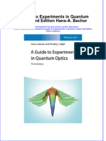 Download pdf A Guide To Experiments In Quantum Optics 3Rd Edition Hans A Bachor ebook full chapter 