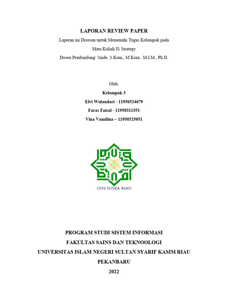 Review Paper: Mitigasi Risiko Siber | PDF