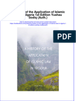 Download textbook A History Of The Application Of Islamic Law In Nigeria 1St Edition Yushau Sodiq Auth ebook all chapter pdf 