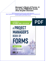 Download textbook A Project Managers Book Of Forms A Companion To The Pmbok Guide Cynthia Snyder Dionisio ebook all chapter pdf 