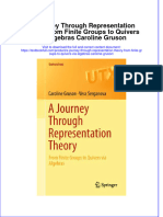 Textbook A Journey Through Representation Theory From Finite Groups To Quivers Via Algebras Caroline Gruson Ebook All Chapter PDF