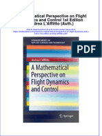 Download textbook A Mathematical Perspective On Flight Dynamics And Control 1St Edition Andrea Lafflitto Auth ebook all chapter pdf 