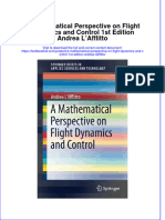 Textbook A Mathematical Perspective On Flight Dynamics and Control 1St Edition Andrea Lafflitto Ebook All Chapter PDF