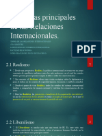 Teorías Principales de Las Relaciones Internacionales.