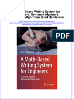 Download pdf A Math Based Writing System For Engineers Sentence Algebra Document Algorithms Brad Henderson ebook full chapter 