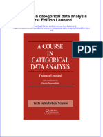 PDF A Course in Categorical Data Analysis First Edition Leonard Ebook Full Chapter