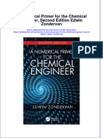 Download pdf A Numerical Primer For The Chemical Engineer Second Edition Edwin Zondervan ebook full chapter 