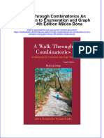 Textbook A Walk Through Combinatorics An Introduction To Enumeration and Graph Theory 4Th Edition Miklos Bona Ebook All Chapter PDF