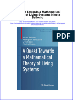 Download textbook A Quest Towards A Mathematical Theory Of Living Systems Nicola Bellomo ebook all chapter pdf 