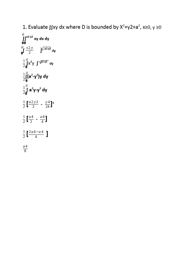 Double Integral Evaluation Techniques | PDF | Teaching Methods & Materials