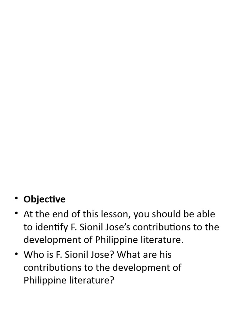 F. Sionil Jose's Impact on Philippine Literature | PDF | General Fiction