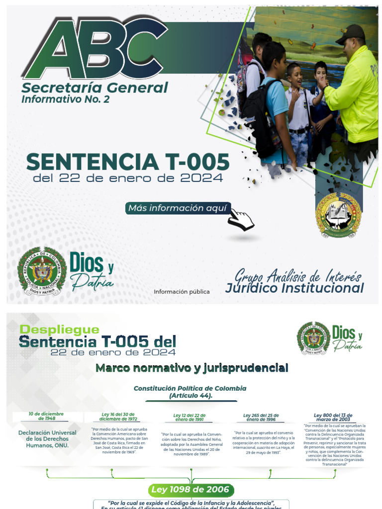 ABC #02 Sentencia T-005 Del 22 de Enero de 2024. | Descargar gratis PDF