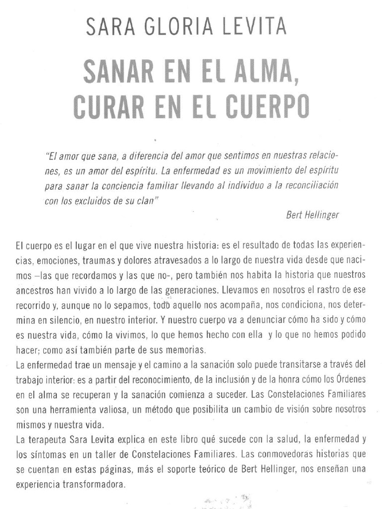 Sanar en El Alma, Curar en El Cuerpo | PDF