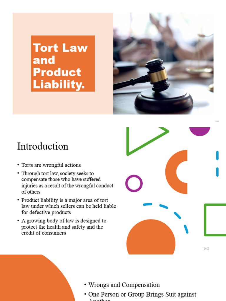 Overview of Tort Law and Product Liability | PDF | Tort | Negligence
