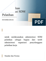 UNIT 19  Melaksanakan Administrasi SDM Pelatihan