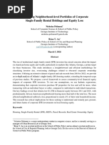 Polimeni and An (2024) SSRN