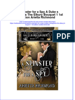 PDF A Spinster For A Spy A Duke S Daughters The Elbury Bouquet 1 1St Edition Arietta Richmond Ebook Full Chapter
