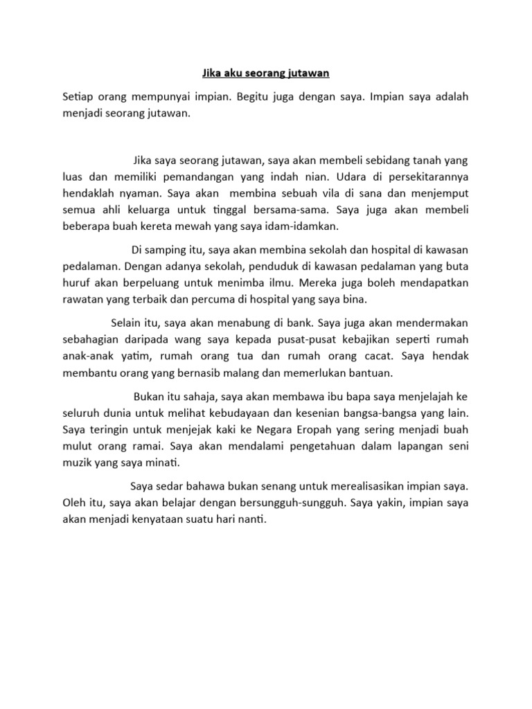 Jika Aku Seorang Jutawan | PDF