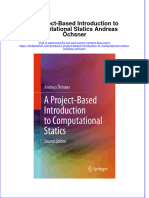 Full Chapter A Project Based Introduction To Computational Statics Andreas Ochsner PDF