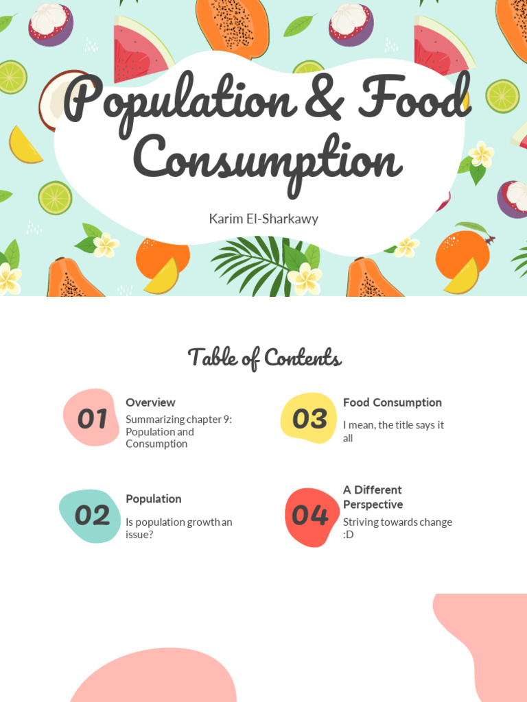 Population Food Consumption | PDF | Waste | Natural Environment