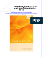 Textbook Abstractionism Essays in Philosophy of Mathematics 1St Edition Philip A Ebert Ebook All Chapter PDF