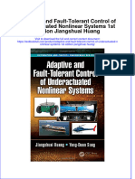 Textbook Adaptive and Fault Tolerant Control of Underactuated Nonlinear Systems 1St Edition Jiangshuai Huang Ebook All Chapter PDF
