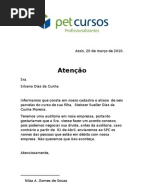 Modelo de carta de cobrança