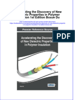 Download textbook Accelerating The Discovery Of New Dielectric Properties In Polymer Insulation 1St Edition Boxue Du ebook all chapter pdf 