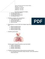Soal Mekanisme Sistem Pernapasan