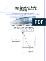 Textbook Acceptance Sampling in Quality Control Third Edition Edward G Schilling Ebook All Chapter PDF
