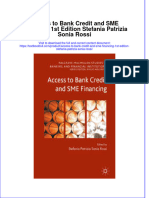 Textbook Access To Bank Credit and Sme Financing 1St Edition Stefania Patrizia Sonia Rossi Ebook All Chapter PDF