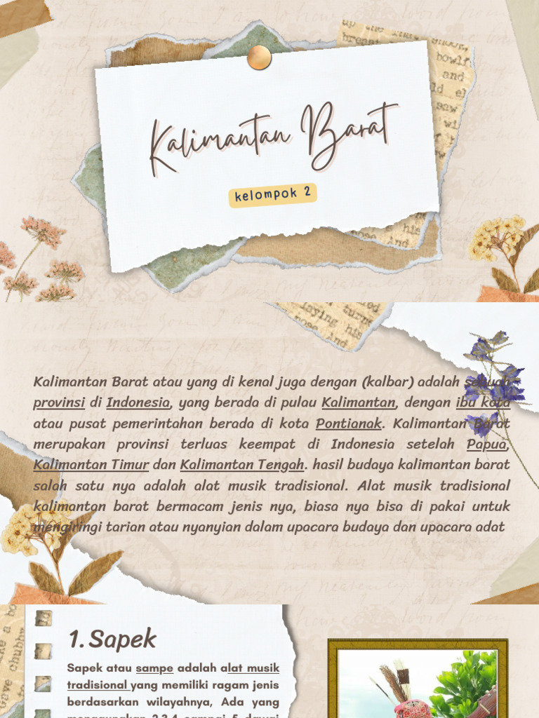 Alat Musik Tradisional Kalimantan Barat | PDF