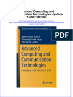 Textbook Advanced Computing and Communication Technologies Jyotsna Kumar Mandal Ebook All Chapter PDF