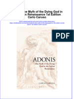 Download textbook Adonis The Myth Of The Dying God In The Italian Renaissance 1St Edition Carlo Caruso ebook all chapter pdf 