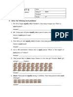 WORKSHEET 5 Word Problems