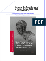 Textbook Abolitionism and The Persistence of Slavery in Italian States 1750 1850 Giulia Bonazza Ebook All Chapter PDF
