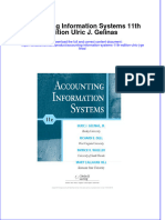 PDF Accounting Information Systems 11Th Edition Ulric J Gelinas Ebook Full Chapter