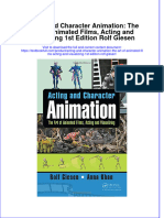 Textbook Acting and Character Animation The Art of Animated Films Acting and Visualizing 1St Edition Rolf Giesen Ebook All Chapter PDF