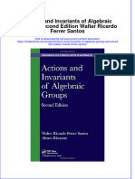 Download textbook Actions And Invariants Of Algebraic Groups Second Edition Walter Ricardo Ferrer Santos ebook all chapter pdf 