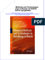 Download textbook Advanced Methods And Technologies In Metallurgy In Russia 1St Edition Stavros Syngellakis ebook all chapter pdf 