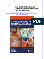 Download pdf A Practical Guide To Peritoneal Malignancy The Pmi Manual 1St Edition Tom Cecil Editor ebook full chapter 