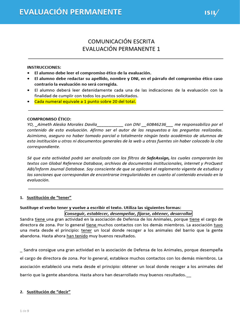 EP1 Comunicacion | PDF | Artes del Lenguaje y Comunicación
