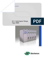 D.C. Switchgear Range Type MBS - Secheron