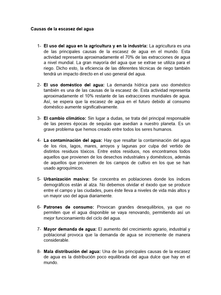 Soluciones para escasez de agua en NL | PDF | Agua | La contaminación ...
