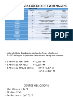 FORMULAS PARA CÁLCULO DE ENGRENAGENS