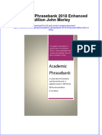 Full Chapter Academic Phrasebank 2018 Enhanced Edition John Morley PDF