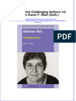 Textbook Adrienne Rich Challenging Authors 1St Edition Karen F Stein Auth Ebook All Chapter PDF