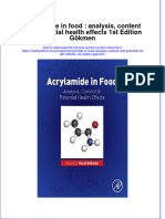 Textbook Acrylamide in Food Analysis Content and Potential Health Effects 1St Edition Gokmen Ebook All Chapter PDF