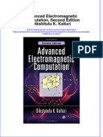 Download textbook Advanced Electromagnetic Computation Second Edition Dikshitulu K Kalluri ebook all chapter pdf 