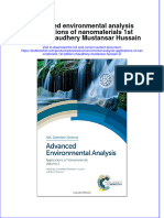 Download textbook Advanced Environmental Analysis Applications Of Nanomaterials 1St Edition Chaudhery Mustansar Hussain 2 ebook all chapter pdf 